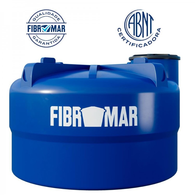 Tanque 5.000 litros Azul Polietileno Fibromar