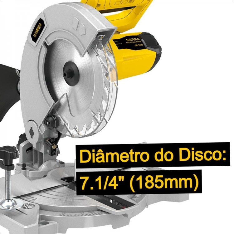 Serra Meia Esquadria 900W 7.1/4 Pol 5.000RPM Hammer GYSE900 110