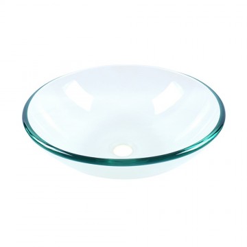Cuba de Vidro Incolor Redonda 35 cm Clear - Sanit