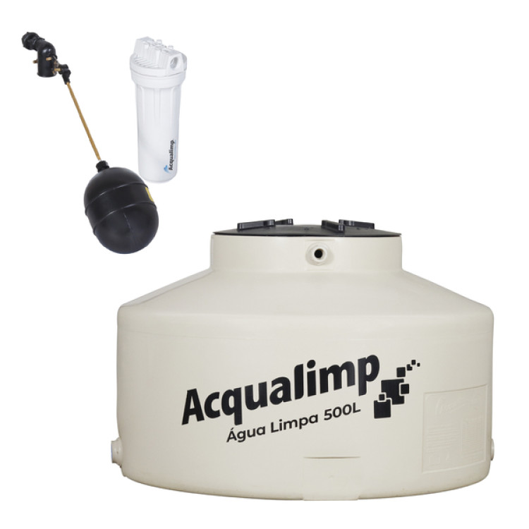Caixa d'Água 500L em Polietileno Água Limpa Acqualimp Caixa d'Água 500L em Polietileno Água Limpa Acqualimp