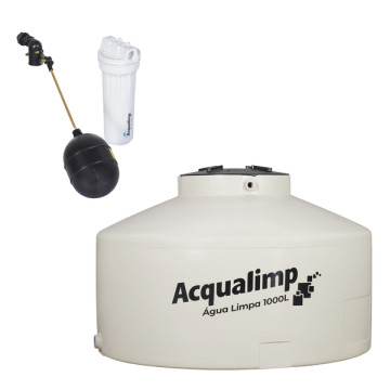 Caixa d'Água 1.000L em Polietileno Água Limpa Acqualimp