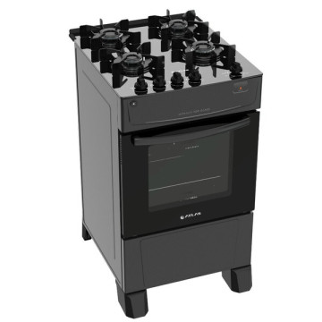 Fogão 4 Bocas De Piso Atlas Mônaco Top Glass Preto Bivolt Fogão 4 Bocas De Piso Atlas Mônaco Top Glass Preto Bivolt