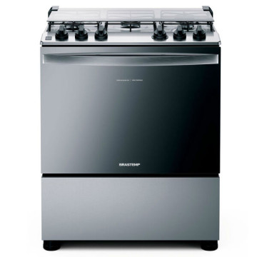 Fogão Brastemp 5 Bocas Cor Inox Com Botões Removíveis E Exclusivo Aro Protetor - Bfs5ncr Bivolt Fogão Brastemp 5 Bocas Cor Inox Com Botões Removíveis E Exclusivo Aro Protetor - Bfs5ncr Bivolt