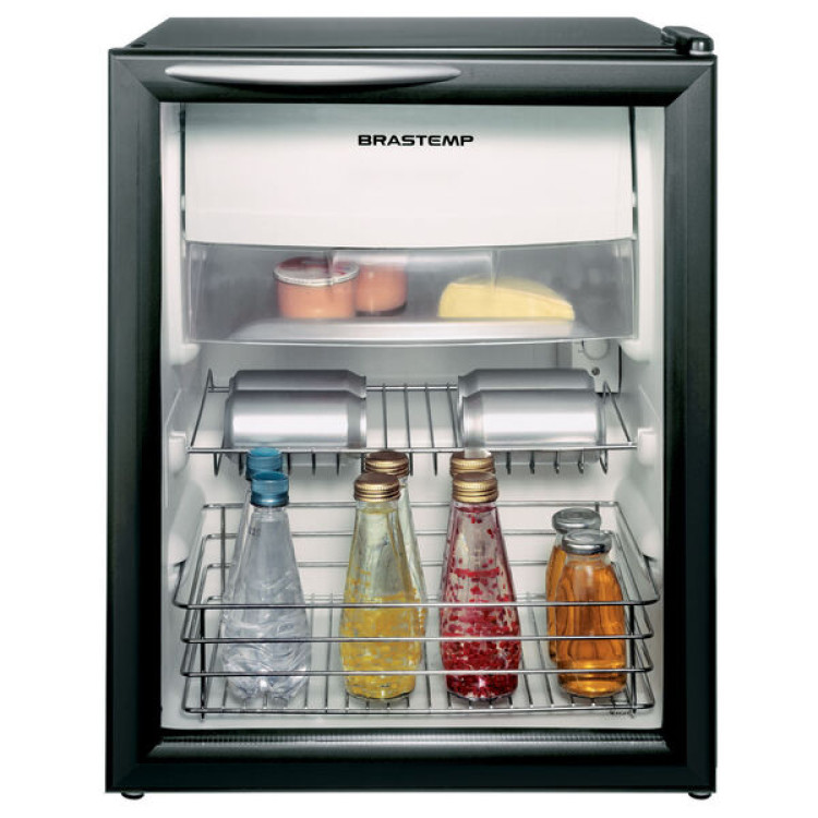 Frigobar Brastemp Com Porta De Vidro 76 Litros - Bza08ae 110v