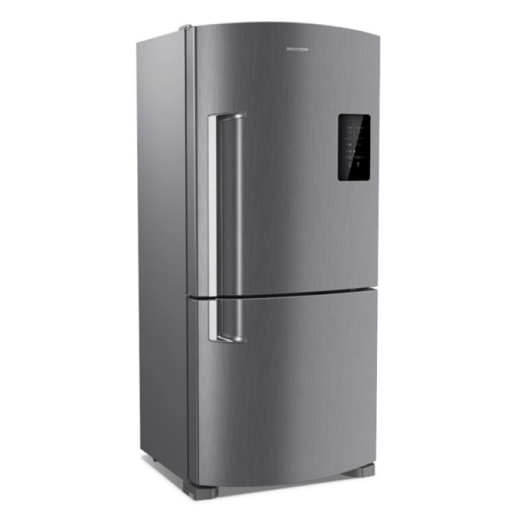 Geladeira Brastemp Frost Free Inverse 588 Litros Cor Inox Com Smart Bar Bre85ak 220v