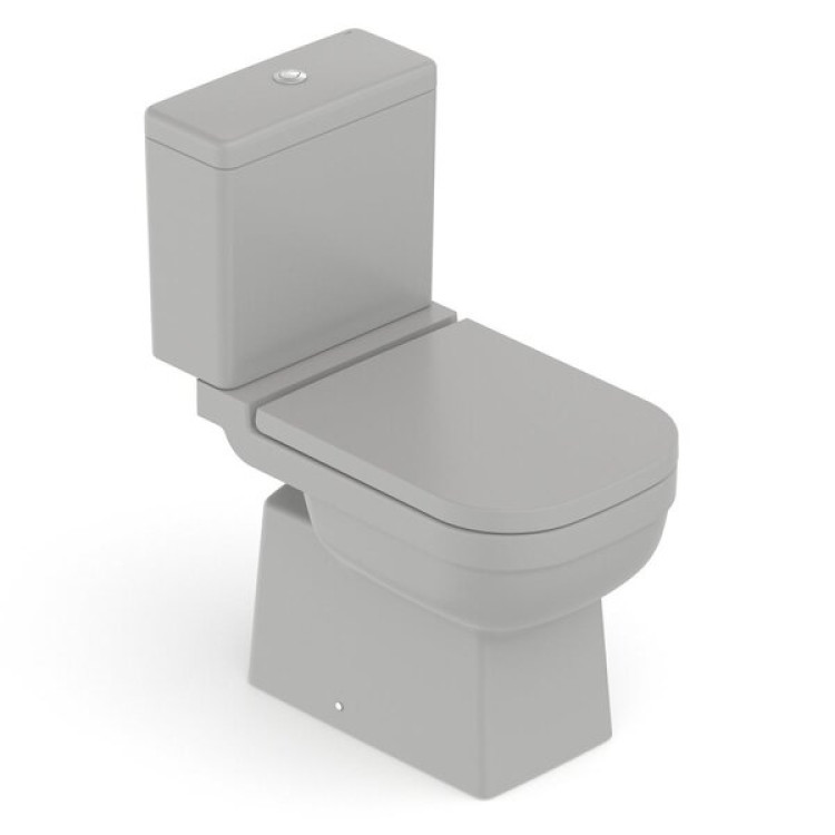 Vaso Sanitário com Caixa Acoplada Cinza Matte Duplo Acionamento 3/6L Vertical Elite Celite Vaso Sanitário com Caixa Acoplada Cinza Matte Duplo Acionamento 3/6L Vertical Elite Celite