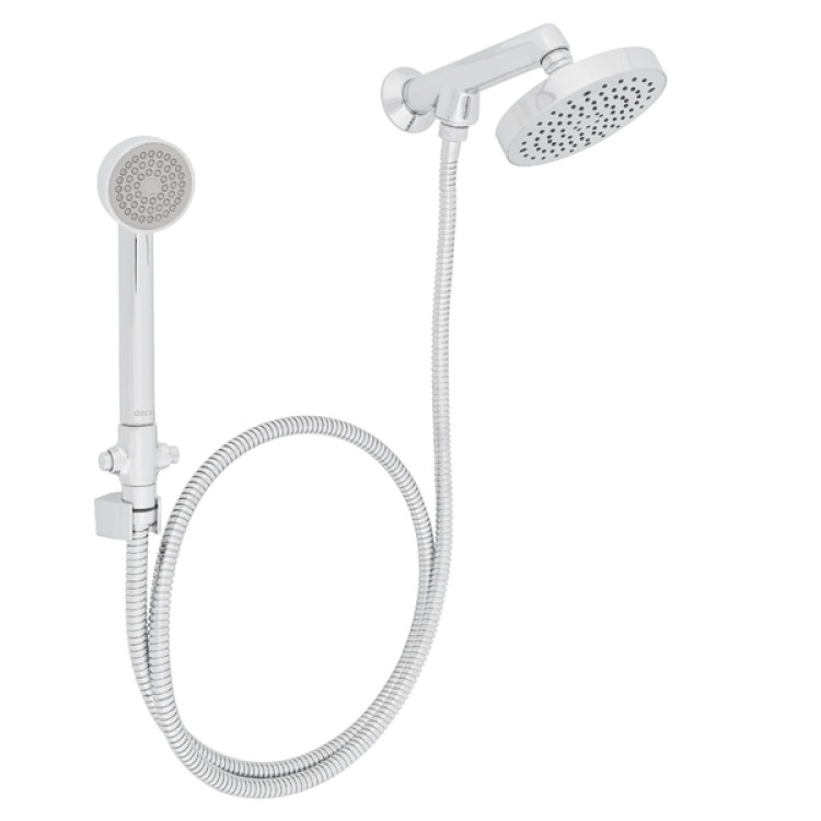 Ducha com Chuveirinho Redonda Parede Cromada Flex Deca Ducha com Chuveirinho Redonda Parede Cromada Flex Deca