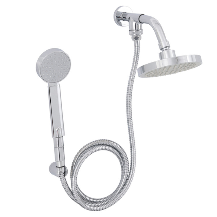 Ducha com Chuveirinho Redonda Parede Cromada R150 Eden Docol Ducha com Chuveirinho Redonda Parede Cromada R150 Eden Docol