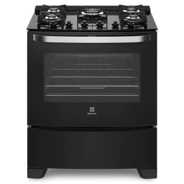 Fogão 5 Bocas Electrolux Preto Automático Com Mesa De Vidro E Tripla Chama (76gs) Bivolt Fogão 5 Bocas Electrolux Preto Automático Com Mesa De Vidro E Tripla Chama (76gs) Bivolt
