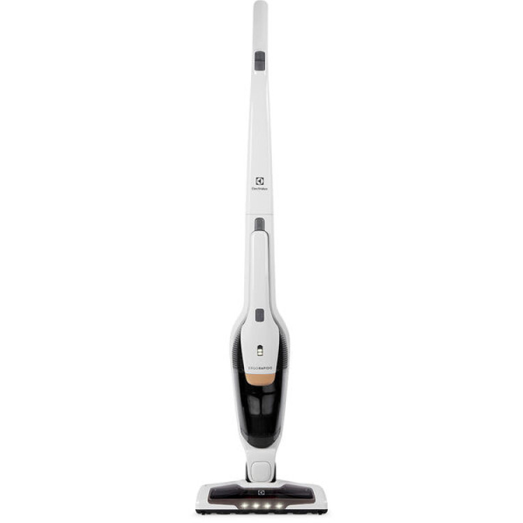 Aspirador De Pó Vertical Electrolux Ergorapido 2 Em 1 Branco Luz Led (erg25b) Até 38 Min Brushrollclean 420ml Bivolt