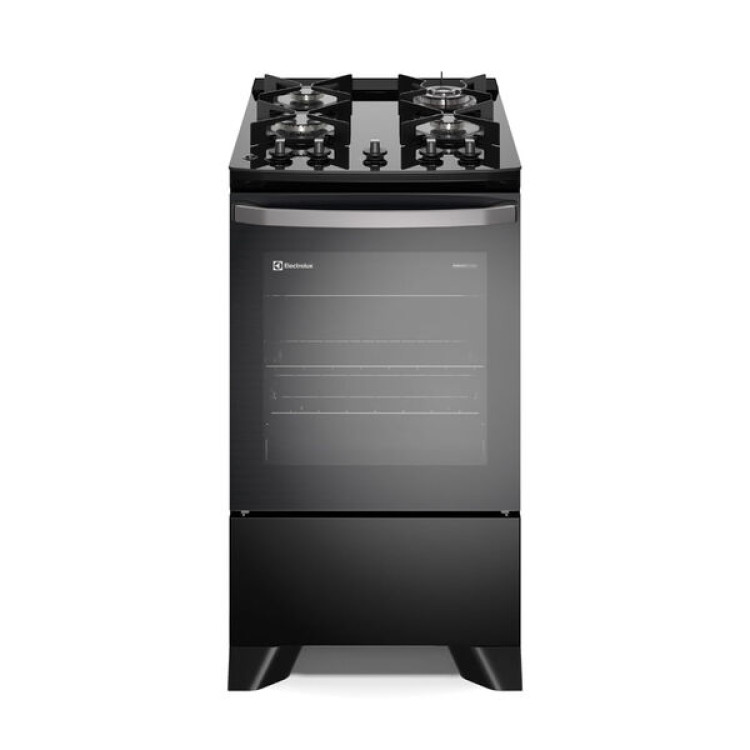 Fogão 4 Bocas Electrolux Preto Efficient Mesa De Vidro  Perfectcook E Tripla Chama (fe4gp) Bivolt