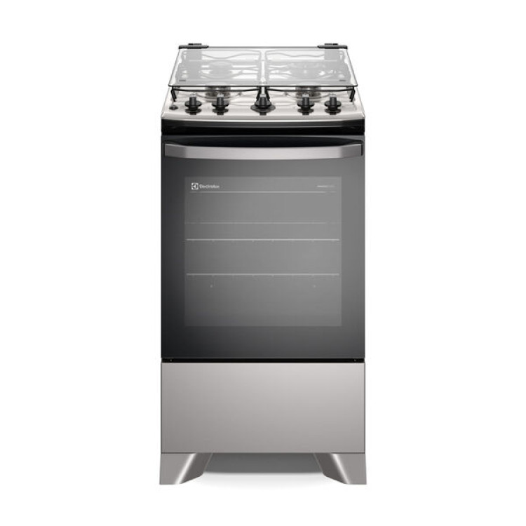 Fogão 4 Bocas Electrolux Prata Efficient Com Mesa Inox  Perfectcook E Vaporbake (fe4is) Bivolt