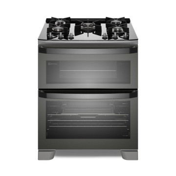 Fogão 5 Bocas Electrolux Cinza Expert Função Air Fryer 2 Fornos Grill E Timer (fe5ad) 220v Fogão 5 Bocas Electrolux Cinza Expert Função Air Fryer 2 Fornos Grill E Timer (fe5ad) 220v