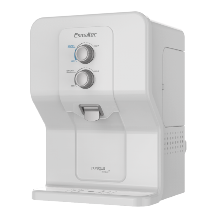 Purificador de Água Esmaltec Gelada e Natural com Compressor ACQUA7 Branco 220V