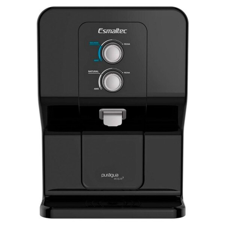 Purificador de Água Esmaltec Gelada e Natural com Compressor ACQUA7 Preto 220V