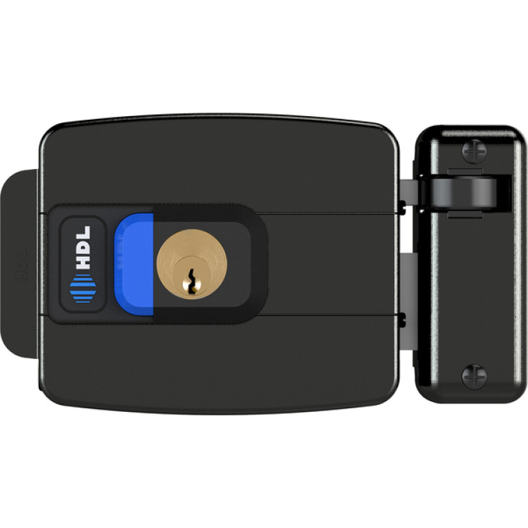 Fechadura Elétrica C-90 - Ajustável com Botão 12V Preto HDL