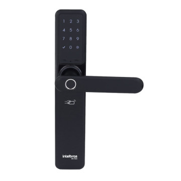 Fechadura Eletrônica Digital Intelbras com Biometria, Cartão, Senha e Wi-Fi IFR 7000 Preta Embutir para Porta de Giro Fechadura Eletrônica Digital Intelbras com Biometria, Cartão, Senha e Wi-Fi IFR 7000 Preta Embutir para Porta de Giro