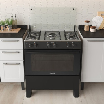 Fogão 5 Bocas Acendimento Automático Bivolt Star New Itatiaia Preto Fogão 5 Bocas Acendimento Automático Bivolt Star New Itatiaia Preto