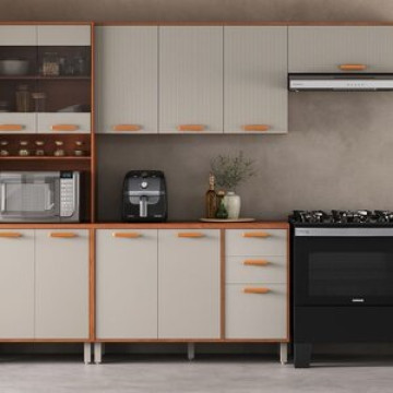 Cozinha Completa Modulada 4 Peças Itafriz Itatiaia Cinamomo/fendi