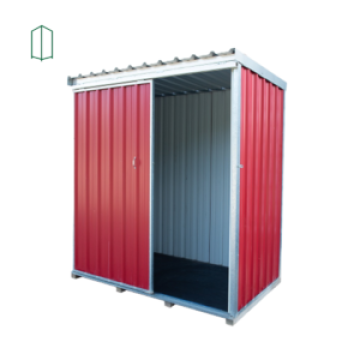 Deposito De Aço Mod 04 Vermelho Porta De Correr 1,11 X 1,90 X 2,10m