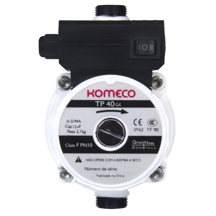 Pressurizador para Aquecedor de Água a Gás 127V (110V) TP40 G4 Komeco Pressurizador para Aquecedor de Água a Gás 127V (110V) TP40 G4 Komeco