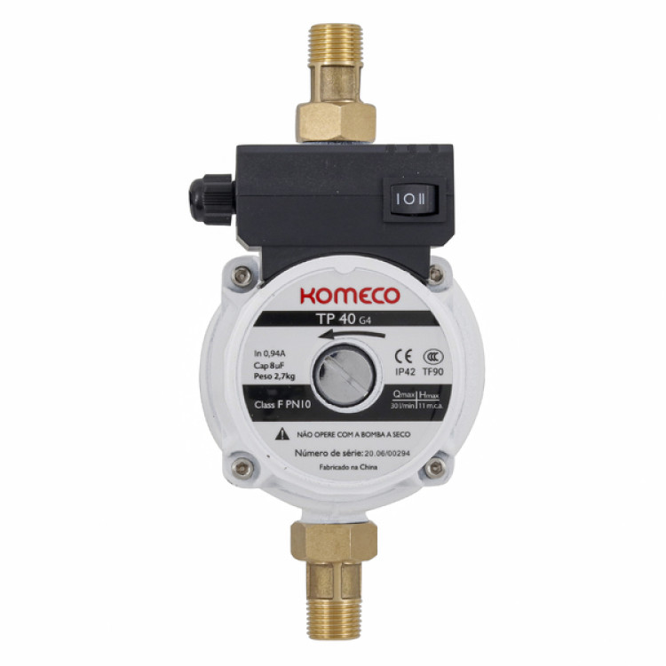 Pressurizador para Aquecedor de Água a Gás 220V TP40 G4 Komeco Pressurizador para Aquecedor de Água a Gás 220V TP40 G4 Komeco