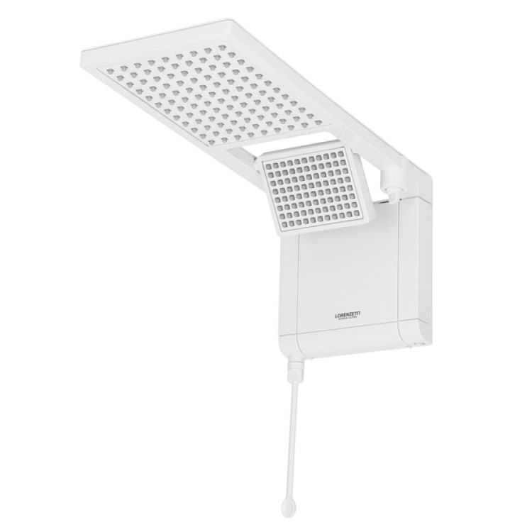 Chuveiro Elétrico Eletrônico 220V 7800w Branco Quadrado Acqua Duo Ultra Lorenzetti Chuveiro Elétrico Eletrônico 220V 7800w Branco Quadrado Acqua Duo Ultra Lorenzetti
