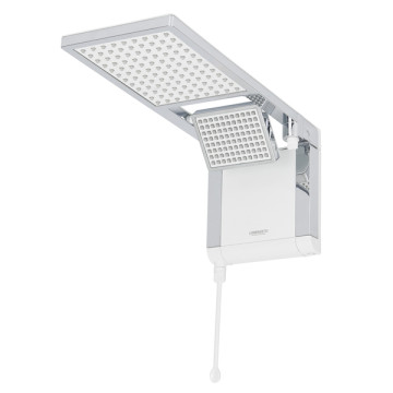 Chuveiro Elétrico Eletrônico 220V 7800w Branco e Cromado Quadrado Acqua Duo Ultra Lorenzetti Chuveiro Elétrico Eletrônico 220V 7800w Branco e Cromado Quadrado Acqua Duo Ultra Lorenzetti