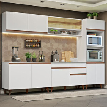 Cozinha Completa Madesa Reims 310002 Com Armário E Balcão - Branco