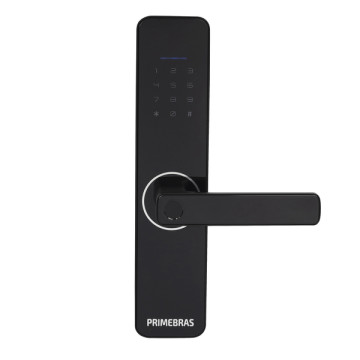 Fechadura Eletrônica Digital Primebras com Wi-Fi, Biometria, Senha, Cartão e Chave Rio Embutir para Porta de Giro Fechadura Eletrônica Digital Primebras com Wi-Fi, Biometria, Senha, Cartão e Chave Rio Embutir para Porta de Giro