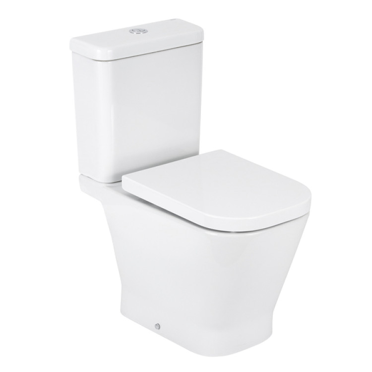 Kit Vaso Sanitário com Caixa Acoplada e Assento Branco Duplo Acionamento 3/6L Saída Vertical Gap Roca Kit Vaso Sanitário com Caixa Acoplada e Assento Branco Duplo Acionamento 3/6L Saída Vertical Gap Roca