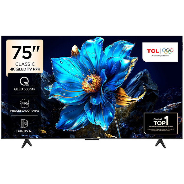 Smart Tv 75 Tcl, 4k Uhd, Qled, Google Tv - 75p7k
