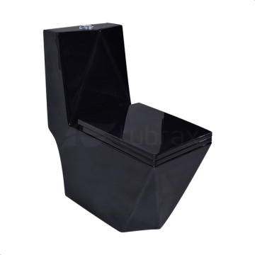 Vaso Sanitário Monobloco Completo Caixa Acoplada Privada Preto Modelo Diamante Tubrax