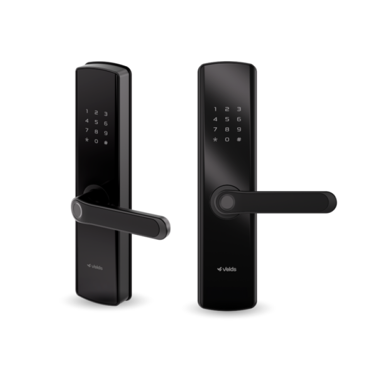 Fechadura Digital de Embutir Velds, Wi-Fi com Biometria, Senha, Aplicativo e Tag, Preto